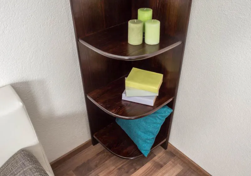 Regal - 40 cm breit, Kiefer Holz-Massiv, Farbe: Nuss Abbildung
