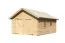 Blockhausgarage mit Fenster, 38 mm Blockbohlen, Farbe: Natur, Grundfläche 19,4 m²