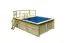 Holz Pool 1 SET rechteckig, Farbe: Natur KDI, Ø 476 cm, inkl. Filterpaket, Leitern & Terrasse
