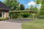 Doppelcarport Classic 1 PVC-Dach Variante B SET mit 1 Einfahrtsbogen, Grundfläche 25,9 m²