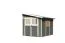 Gartenhaus / Anlehngartenhaus mit Doppelflügeltür, Farbe: Terragrau, Grundfläche: 6,22 m²