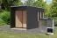 Saunahaus "Eevi" SET mit Ofen BIO 9 kW, Farbe: Schwarz - 220 x 429 cm (B x T), Grundfläche: 9,2 m²