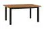 Esszimmertisch SARMIT in Schwarz/Eiche, Abmessung 80 x 140/180 cm (B x T), Tischplattenhöhe von 32 mm, Oberfläche furniert, schöne Maserung