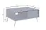 Dunkler Couchtisch Egaleo 03, Farbe: Dunkelblau, eine Kipptür, ein Fach, Kaffeetisch, Maße: 43 x 87 x 66 cm, ein offenes Fach, Griffe & Beine: Metall