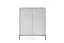 Kommode mit genügend Stauraum Worthing 60, Farbe: Grau / Schwarz / Gold - Abmessungen: 125 x 104 x 39 cm (H x B x T)