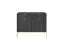 Kommode Worthing 37, Farbe: Schwarz / Gold - Abmessungen: 83 x 104 x 39 cm (H x B x T)