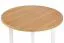 Leicht kombinierbarer Esstisch LEVA in Weiß/Eiche, rund, Abmessung Ø 100, Tischplattenhöhe 32 mm, laminatplatte, stabile Holzfüße, modernes Design