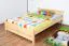 Kinderbett / Jugendbett Kiefer massiv Vollholz natur 77, inkl. Lattenrost - 140 x 200 cm (B x L)