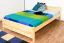 Kinderbett / Jugendbett Kiefer massiv Vollholz natur 77, inkl. Lattenrost - 140 x 200 cm (B x L)