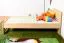 Kinderbett / Jugendbett  Buche massiv Vollholz natur 111, inkl. Lattenrost - 80 x 200 cm (B x L)