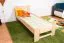 Kinderbett / Jugendbett  Buche massiv Vollholz natur 111, inkl. Lattenrost - 80 x 200 cm (B x L)