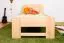 Kinderbett / Jugendbett  Buche massiv Vollholz natur 111, inkl. Lattenrost - 80 x 200 cm (B x L)