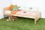 Kinderbett / Jugendbett Buche massiv Vollholz natur 117, inkl. Lattenrost - 90 x 200 cm (B x L)