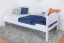 Jugendbett / Kinderbett "Easy Premium Line" K1/s Voll, 90 x 200 cm Buche Vollholz massiv weiß lackiert