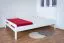 "Easy Premium Line" Doppelbett K8 in Überlänge 160 x 220 cm, Buche Vollholz massiv weiß lackiert
