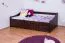 Jugendbett / Funktionsbett Kiefer massiv Vollholz Walnussfarben 94, inkl. Lattenrost - 90 x 200 cm (B x L)