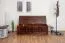 Truhe Holztruhe Kiefer massiv Vollholz Walnussfarben 179 – Abmessungen: 50 x 154 x 46 cm (H x B x T), Sitztruhe
