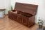 Truhe Holztruhe Kiefer massiv Vollholz Walnussfarben 179 – Abmessungen: 50 x 154 x 46 cm (H x B x T), Sitztruhe