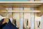 Garderobe Kiefer massiv Vollholz natur Junco 345 - Abmessungen: 125 x 50 x 33 cm (H x B x T)