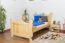 Kinderbett / Jugendbett Kiefer massiv Vollholz natur 91, inkl. Lattenrost - Abmessung 90 x 200 cm