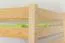 Kinderbett / Hochbett Kiefer massiv Vollholz natur 120 – Abmessung 90 x 200 cm