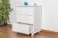 Kommode Kiefer massiv Vollholz weiß lackiert Junco 149 – Abmessung 78 x 60 x 42 cm