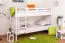 Etagenbett für Erwachsene "Easy Premium Line" K17/n, Buche Vollholz massiv weiß lackiert - Liegefläche: 90 x 200 cm (B x L), teilbar