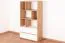 Jugendzimmer - Regal Alard 04, Farbe: Eiche / Weiß - Abmessungen: 151 x 80 x 40 cm (H x B x T)