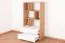 Jugendzimmer - Regal Alard 04, Farbe: Eiche / Weiß - Abmessungen: 151 x 80 x 40 cm (H x B x T)