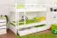Etagenbett / Stockbett "Easy Premium Line" K21/n inkl. 2 Schubladen und 2 Abdeckblenden, Kopf- und Fußteil gerundet, Buche Vollholz massiv Weiß - 90 x 200 cm (B x L), teilbar
