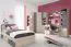 Jugendzimmer - Hängeregal Chiny 13, Farbe: Eiche / Grau - Abmessungen: 33 x 110 x 25 cm (H x B x T)