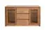 Vitrine Selun 01, Farbe: Eiche Dunkelbraun - 80 x 140 x 43 cm (H x B x T)