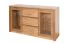 Vitrine Selun 01, Farbe: Eiche Dunkelbraun - 80 x 140 x 43 cm (H x B x T)