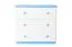 Kommode Kiefer massiv Vollholz weiß blau lackiert 006 - Abmessung 78 x 80 x 47 cm (H x B x T)