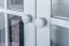 Vitrine Kiefer massiv Vollholz weiß Junco 34 - Abmessungen: 195 x 80 x 35 cm (H x B x T)