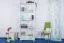 Vitrine Kiefer massiv Vollholz weiß Junco 34 - Abmessungen: 195 x 80 x 35 cm (H x B x T)