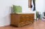 Truhe Kiefer massiv Vollholz Eichefarben Rustikal 180 – Abmessung: 51 x 120 x 46 cm (H x B x T)