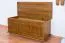 Truhe Kiefer massiv Vollholz Eichefarben Rustikal 180 – Abmessung: 51 x 120 x 46 cm (H x B x T)