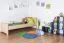 Kinderbett / Jugendbett Buche massiv Vollholz natur 107, inkl. Lattenrost - 80 x 200 cm (B x L)