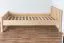 Kinderbett / Jugendbett Buche massiv Vollholz natur 107, inkl. Lattenrost - 80 x 200 cm (B x L)