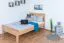 Kinderbett / Jugendbett "Easy Premium Line" K8, 120 x 200 cm Buche Vollholz massiv Natur