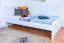 Jugendbett "Easy Premium Line" K8 inkl.1 Abdeckblende, 120 x 200 cm Buche Vollholz massiv weiß lackiert