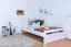 Jugendbett "Easy Premium Line" K8 inkl.1 Abdeckblende, 120 x 200 cm Buche Vollholz massiv weiß lackiert