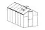 Gewächshaus Safran PRO 05, 345 x 178 x 192 cm, Profilfarbe Schwarz, inkl. Unterkonstruktion und 2 Dachfenster, Hohlkammerplatten