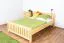 Kinderbett / Jugendbett Kiefer massiv Vollholz natur 65, inkl. Lattenrost - 140 x 200 cm (B x L)