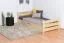Einzelbett / Funktionsbett Kiefer massiv Vollholz natur 92, inkl. Lattenrost - 90 x 200 cm (B x T)