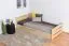 Einzelbett / Funktionsbett Kiefer massiv Vollholz natur 92, inkl. Lattenrost - 90 x 200 cm (B x T)