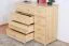 Kommode Kiefer massiv Vollholz natur Columba 05 - Abmessung: 101 x 121 x 50 cm (H x B x T)