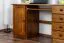 Schreibtisch Kiefer massiv Vollholz Eichefarben 003 - Abmessung 74 x 136 x 55 (H x B x T)