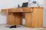 Schreibtisch Kiefer massiv Vollholz Erlefarben Pipilo 19 - Abmessungen: 78 x 182 x 54 cm (H x B x T)